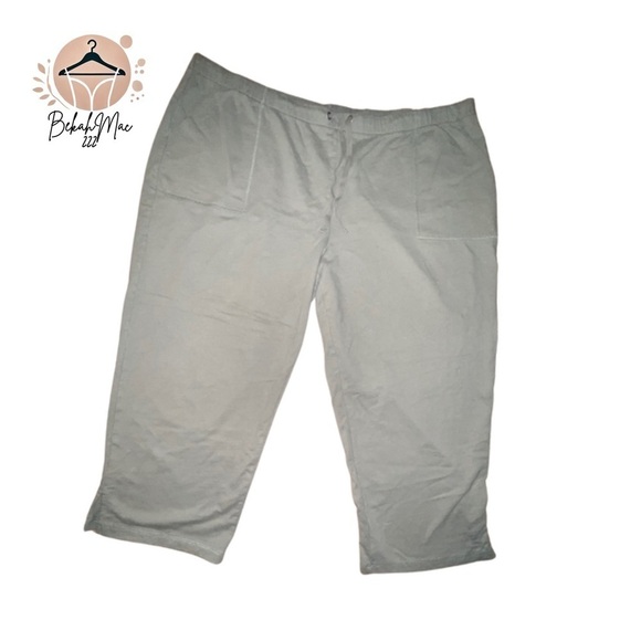Eddie Bauer Women’s Capri Sweat Pants, Size XXL, Light Green Super Comfy & Soft - Picture 1 of 7